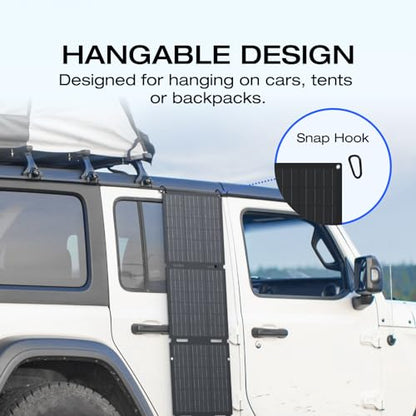 EF ECOFLOW Portable Power Station RIVER 2 with 60W Solar Panel, 256Wh LiFePO4 Battery/ 1 Hour Fast Charging, Up to 600W Output, Solar Generator for Outdoor Camping/RVs/Home Use - style: RIVER 2+60W Solar Panel