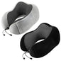 urnexttour Neck Pillow Airplane-2 Pack Memory Foam Travel Pillow, Soft Support Travel Neck Pillow for Travelling, Sleeping Rest, Car, Train and Home Use (Black&Grey) - color: Black&grey