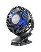 Gaiatop Portable Clip on Fan Battery Operated, Small Powerful 3 Speed Quiet 360° Rotate, USB Rechargeable Mini Personal Cooling Fan for Desk Table Home Office Stroller Camping Women Gifts Black Blue - color: black blue