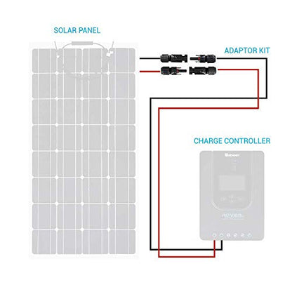 Renogy 40FT 10AWG Male&Female Extension Cables Solar Panel and Controller Connector Adaptor Wire, 40FT 10AWG, Black - size: 40FT10AWG