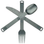 Magnetic Camping Utensils Set, Knife, Fork & Spoon Cutlery Set, Portable & Reusable Metal Aluminum Travel Flatware, 3-PACK, Gray - color: Gray