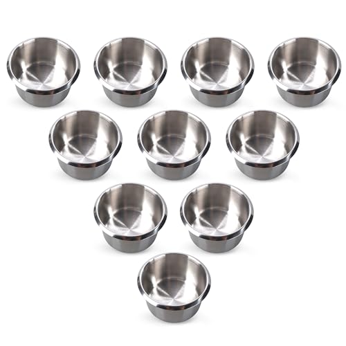 GSE Games & Sports Expert Stainless Steel Cup Holder, Drop-in Cup Holder for Casino Poker Tables, Work Desks, Boats, RVs, Cars & Trucks - color: Jumbo, size: 10-Pack