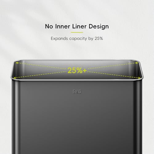 EKO Mirage X 80 Liter / 21.1 Gallons Motion Sensor Trash Can, Automatic Large Kitchen Trash Can Touchless, Stainless Steel, Matte Black - size: Mirage 80L - Matte Black