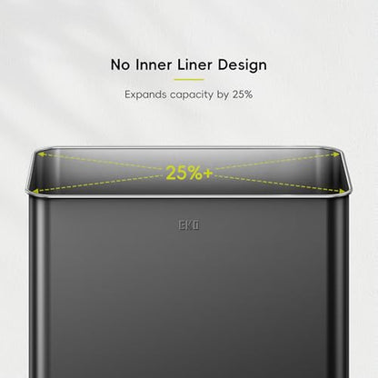 EKO Mirage X 80 Liter / 21.1 Gallons Motion Sensor Trash Can, Automatic Large Kitchen Trash Can Touchless, Stainless Steel, Matte Black - size: Mirage 80L - Matte Black