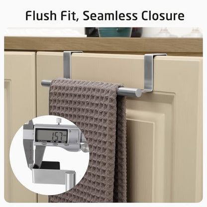 KES Over The Cabinet Door Towel Rack, Kitchen Towel Holder, Over The Cabinet Door Kitchen Towel Bar SUS304 Stainless Steel 2 Pack Brushed Finish, KTH200S26-2-P2 - color: Brushed Finish