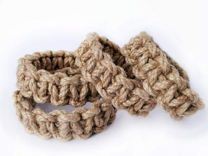 Braided Outdoor Curtain Tiebacks for Drapes, Rustic Curtain holdbacks 4 Pack, Handmade Decorative Curtain Ties for Sheer/Light Weight Drapes of Home Office Bedroom Window