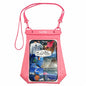 Salt Life Large Waterproof Phone Pouch Bag – IPX8 100% Waterproof Protection, Extra Storage Phone Dry Bag with Touchscreen Clear Window, Secure Seal Closure & Lanyard for Beach & Water Sports - color: Pink