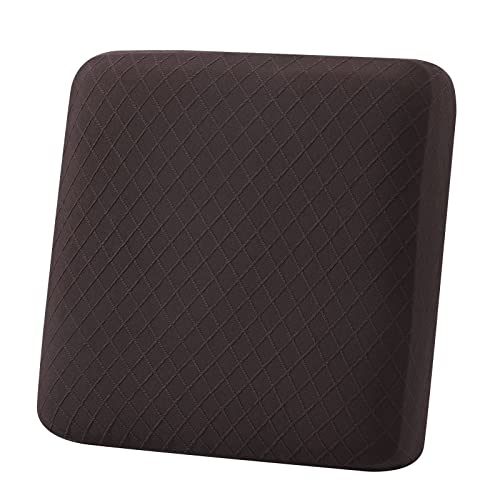 hyha Outdoor Couch Cushion Covers, Sectional Couch Sofa Covers Washable, Jacquard Diamond Lattice, Stretch Sofa Seat Cushion Cover for Indoor/Outdoor Patio Furniture (1 Piece for Small, Brown) - color: Brown, size: Small (1 Piece)
