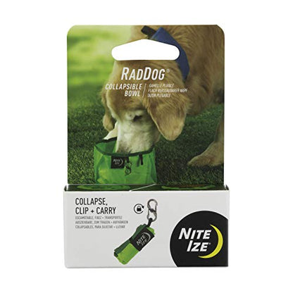 Nite IZE RadDog Collapsible Dog Bowl, Lightweight Food and Water Bowl - color: Lime