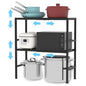 2-Tier Expandable Metal Storage Shelves, 150LBS Heavy Duty Shelving Units and Storage,Adjustable Utility Organization and Storage Shelf Rack For Kitchen Garage Laundry Bathroom Pantry Warehouse - size: 2 Tier：11.8"D x 28.3"W x 30.9"H