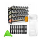 ELITE BAY-Spice Jar Rack Organizer with KEEP – 4-Tier Organizer with 28 Empty Bottles, 180 Waterproof Labels (55 Blanks) & Funnel| Space-Saving Spice Storage for Kitchen Counter or Cabinet.