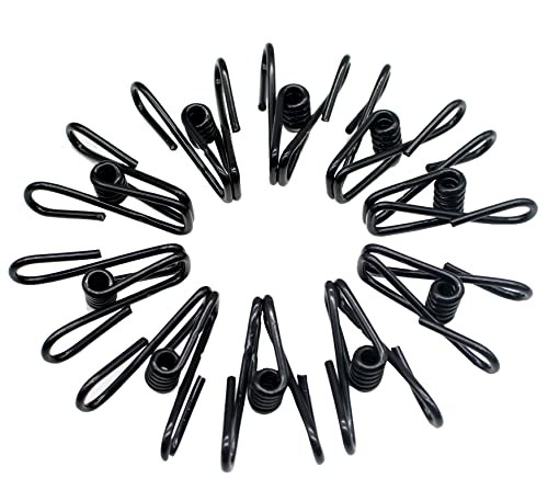 30 Pcs 2 Inch Black Chip Clips PVC Coating High Elasticity Strength Anti-Rust Steel Chip Bag Clips, Food Clips and Clothes Pins