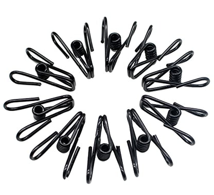 30 Pcs 2 Inch Black Chip Clips PVC Coating High Elasticity Strength Anti-Rust Steel Chip Bag Clips, Food Clips and Clothes Pins