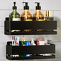 Shower Caddy, 2-Pack Shower Shelf, Heavy-Duty Bathroom Storage Shelf, Large Capacity No-Drill Bathroom Organizer, Black Metal Storage Basket, Adhesive Installation - size: Black-2 layers