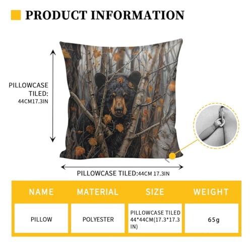 Bear Branch Pattern 3 Pcs RV Dinette Cushion Covers Breathable RV Couch Cover Elastic Loveseat Sofa Chair Cover Pillow Case Furniture Protector for RV Camper Car Bench - color: Bear Branch