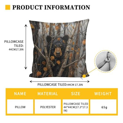 Bear Branch Pattern 3 Pcs RV Dinette Cushion Covers Breathable RV Couch Cover Elastic Loveseat Sofa Chair Cover Pillow Case Furniture Protector for RV Camper Car Bench - color: Bear Branch