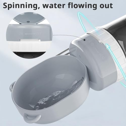 Pet Water Bottle Leak Proof Portable - Dog Water Dispenser with Drinking Bowl, Puppy Travel Accessories for Outdoor Walking, Hiking, Running - size: 400 ML