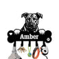 NIWAHO Dog Leash Holder Wall Mount Personalized Name - Custom Mountain Cur Metal Sign with Bone Key Hooks, Pet Leash and Key Organizer for Entryway - color: Mountain Cur