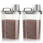 TBMax Small Dog Cat Food Storage Containers 2 Pack, Travel-Friendly Pet Food Container with Spout & Measuring Cup, Kid-Friendly Pet Feeding Dispenser, Portable Dog Treat Bird Seed Container -Grey - color: Dark Grey -2Pcs 3Qt