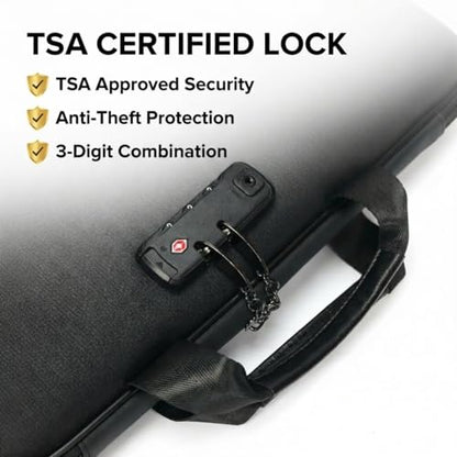 Calenzana Fireproof Document Boxes with TSA Lock, Upgraded 16 Pockets Fireproof＆Water Resistant File Organizer, Hard-Shell Safe Box for Important Certificates, Passport, Laptop - style: File Box