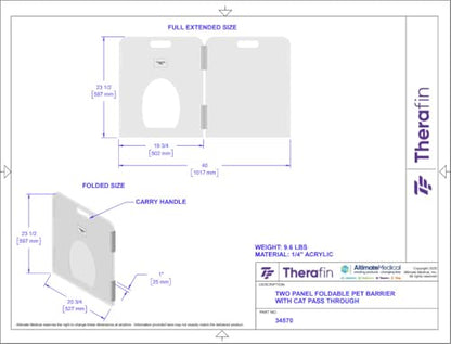 Pet Barrier (2-Panel (Cat Pass Through)) - size: 2-Panel (Cat Pass Through)