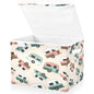 Retro Camper Trailers Storage Bins with Lids Foldable Storage Basket with Handles Collapsible Large Fabric Organizer Containers for Clothes Shelves Closet Office Home