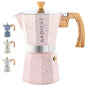 GROSCHE Milano Moka pot, Stovetop Espresso maker, Greca Coffee Maker, Stovetop coffee maker and espresso maker percolator (Pink, 6 cup) - color: Pink, size: 6 espresso cups