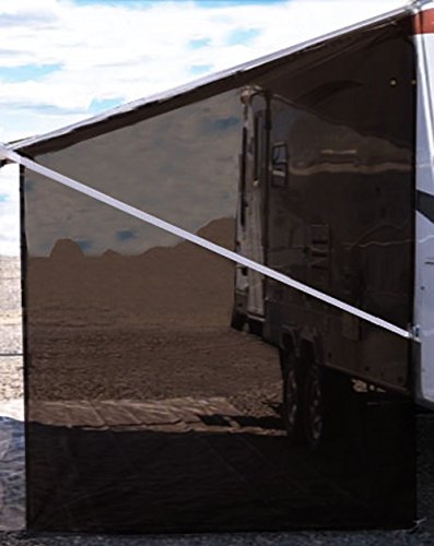 Tentproinc RV Awning Side Sun Shade Screen 9'X7' Mesh Sunshade for Motorhome Camping Trailer Awning Sunscreen Shadescreen Block UV Glare Sunblocker - 3 Year Warranty (Brown) - color: Brown