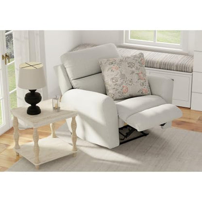 Jackson Furniture Catnapper Gray Recliner Chair with Lay Flat Recline – Seating Featuring Cool Gel Memory Foam, Steel Tech Frame, and Accent Pillows for RV or Home Comfort