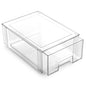 BINO | Stackable Storage Drawers, Large - Clear | THE CRATE COLLECTION | Storage Bins With Drawers | Bathroom Organizers | Under Sink Organizer | Vanity Cabinet Home Organization - size: Large