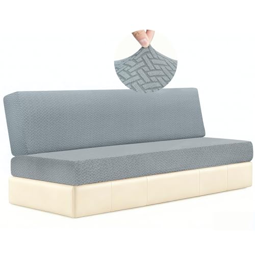 2 Piece RV Couch Covers for Sofa Bed, Stretch Elastic Camper Slipcover for RV Jackknife Sofa Bed, Washable Anti-Slip Furniture Protector, Pet Friendly & Wrinkle Free (Grey) - color: Grey