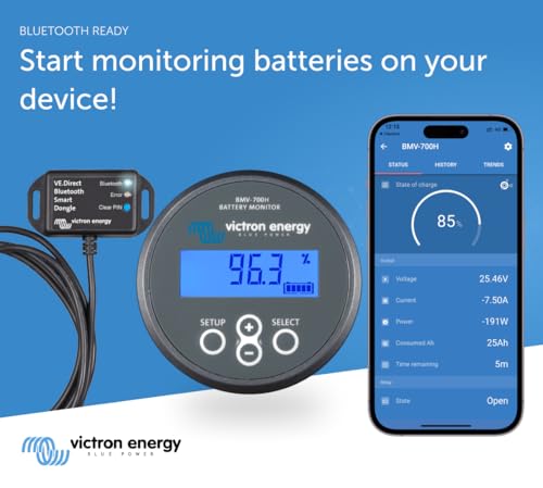 Victron Energy BMV-700H Battery Monitor with Shunt & Display - 60-385 VDC - Grey - style: BMV 700H - High Voltage
