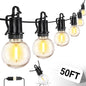 ZJOJO 50FT Outdoor String Lights, G40 Globe Outdoor Lights with 25 Shatterproof LED Bulbs 2700K,IP65 Waterproof Patio Light - size: 50FT-25