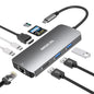 USB C Adapters for MacBook Pro/Air,Mac Dongle with 3 USB Port,USB C to HDMI, USB C to RJ45 Ethernet,MOKiN 9 in 1 USB C to HDMI Adapter,100W PD Charging, USBC to SD/TF Card Reader USB C Hub