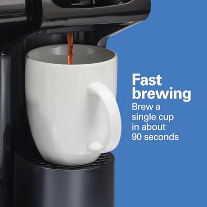 Hamilton Beach FlexBrew Trio 2-Way Coffee Maker, Compatible with K-Cup Pods or Grounds, Combo, Single Serve & Full 12c Pot, Black - Fast Brewing (49902JN) - color: Black, Fast Brewing, New for 2026