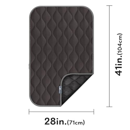 Paw Inspired Washable Padded Crate Mats for Dogs | 41” x 28” Pad, Fits 42-inch Kennels | Leakproof, Waterproof Bottom, Plush Pet Beds (Gray) - color: Gray, size: 42 Inch
