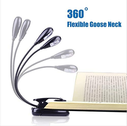 4 Pack Music Stand Lights, Eye Caring Clip-on Piano Light, USB & AAA Battery Operated, LED Book Reading Lamps, 4 Brightness, Ideal for Musician, Piano, Orchestra, Guitar, Travel (Dual Arm) - size: 4 Pack
