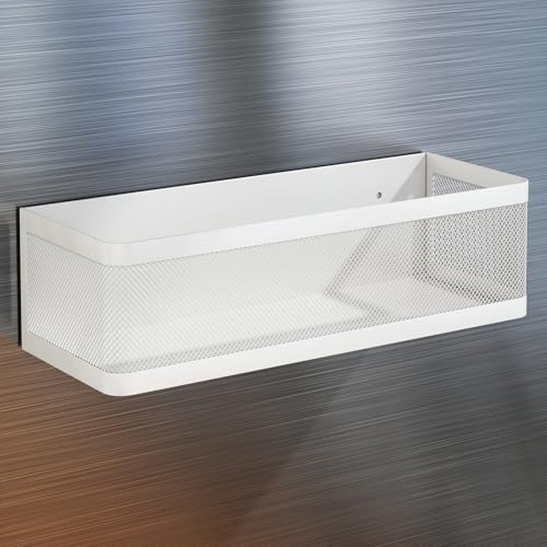 1 Magnetic Spice Rack For Refrigerator Hanging Shelf Wall Mount Kitchen Gadgets Shelves Magnet Organization (White, 13.8''L*5.1''W*3.9''H) - color: White, size: 13.8''L*5.1''W*3.9''H