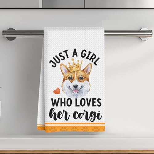 Corgi Dog Kitchen Towels Absorbent Funny Dish Towels Corgi Gifts for Corgi Lovers 24 x 14 Inch Hand Tea Towel for Kitchen Bathroom Decor-01 - color: Multicolor 01142