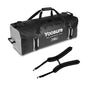 110L Waterproof Duffel Bag 35IN - Airtight Zipper Dry Bags, Extra Large Dry Bag with Straps&Handles for Camping Boating Kayaking Rafting Canoeing Gym Beach Car Roof Storage (Black) - color: Black