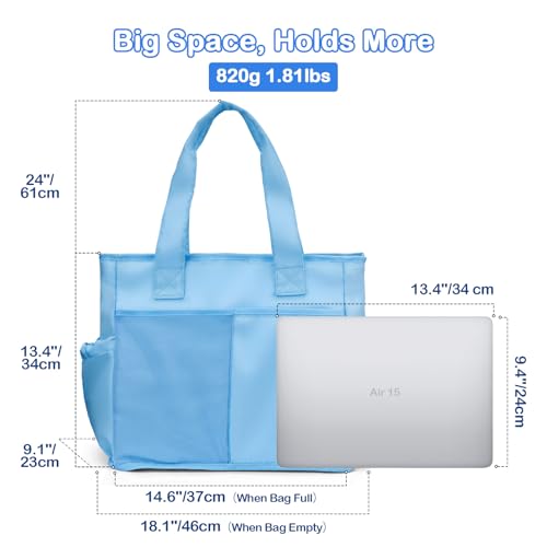 Odoland Soft Cooler Bag – Leakproof Insulated, Collapsible for Beach, Camping - color: Light Blue