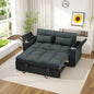 oaaktu 65''Convertible Sleeper Sofa Bed,3-in-1 Pull Out Couch Bed with 360 Degree rotatable Side Table and USB Ports for Living Room,RV (07Dark Grey) - color: 07dark Grey