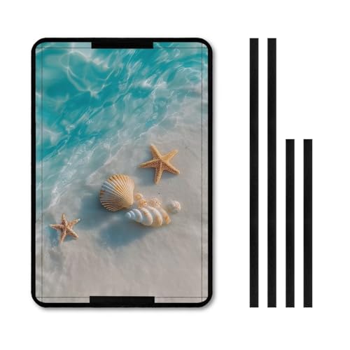Beach RV Door Shade Window Cover Starfish Camper Door Window Blackout Shade Foldable Sun Blackout Fabric Curtains for Camper Trailer Coverings Gift for Friends - color: Blue Beach Starfish