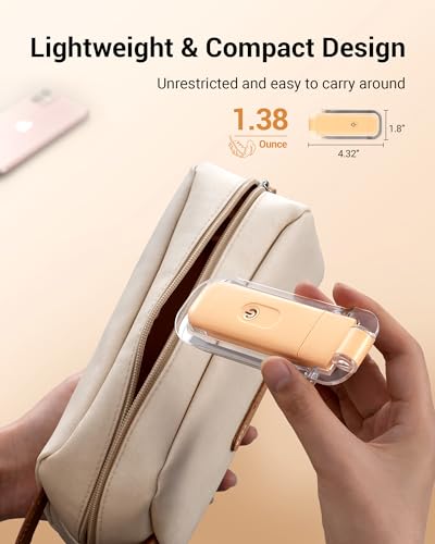 DEWENWILS USB Rechargeable Book Reading Light, LED Clip on Booklight Flexible Reading Lights in Bed, Car at Night, Warm White, Brightness Adjustable, Perfect for Bookworms, Kids (Peach Fuzz) - color: Peach Fuzz
