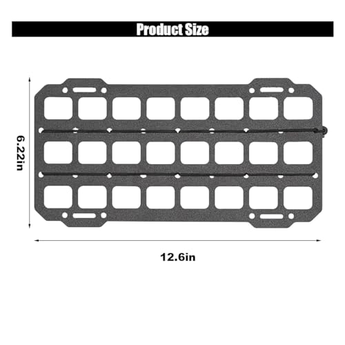 Vehicle Rigid MOLLE Panel, Tactical Gear Car Sun Visor Organizer, EDC Pouch Tool Holster, Storage Holder Visor for Truck Equipment Mount Plate Modular Storage Shelf (Visor Panel) - style: Visor Panel