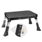 BONTEC Folding Step Stool, 3-Level Adjustable Metal Step Stool with Anti-Slip Pedal and Locking Legs, 330lbs Heavy Duty Folding Foot Stool, Portable Stepping Stool for Kids, Kitchen, Home, Office