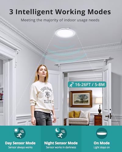 wowatt Rechargeable Ceiling Lights Battery Operated Ceiling Light with Remote Wireless Shower Lighting 3000K 4500K 6500K 7.48in Dimmable Timing Overhead Light for Closet Shower Living Room - color: 3CCT-Round, size: 1 Pack