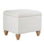 HomePop 22" Medium Rectangular Storage Ottoman - Cream Boucle - color: Cream Boucle