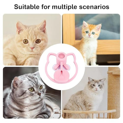 Cat Water Fountain Stand, Automatic Anti-Tipping Pet Supplies, Kitten Water Bottle Basin Stand, Pet Wa-TER Dispenser Station Stands for Puppy Kitten Breed Balcony - color: Pink