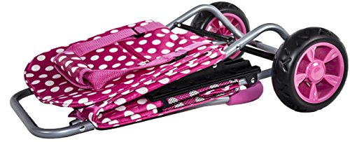 dbest products Trolley Dolly Shopping Grocery Foldable Cart Storage Mom, Pink Polka Dot - color: Pink Polka Dot, style: Cart